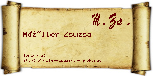 Müller Zsuzsa névjegykártya
